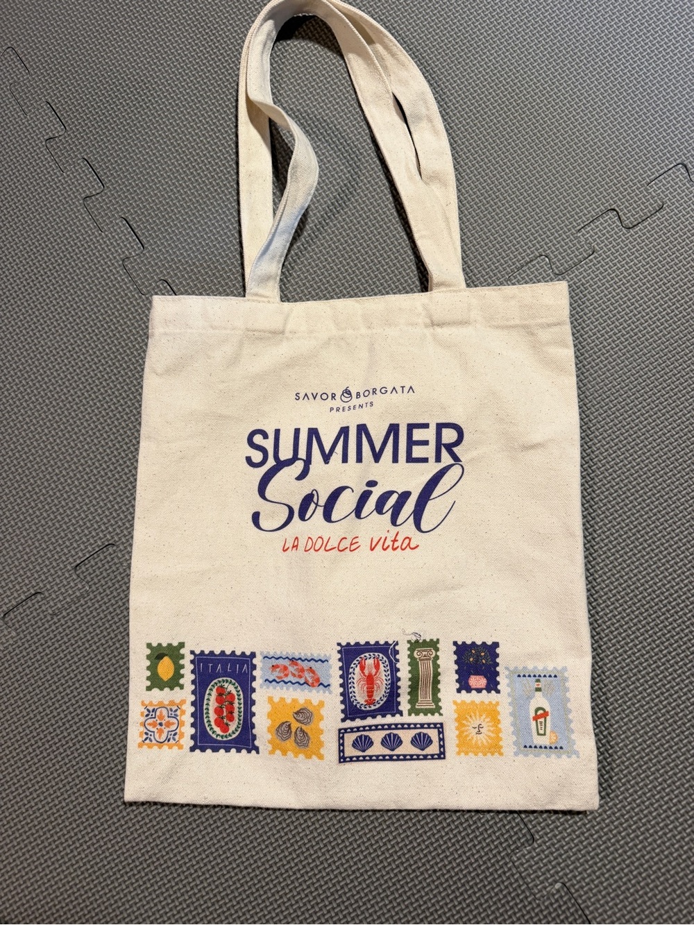 Borgata Summer Social Canvas Tote - Cream